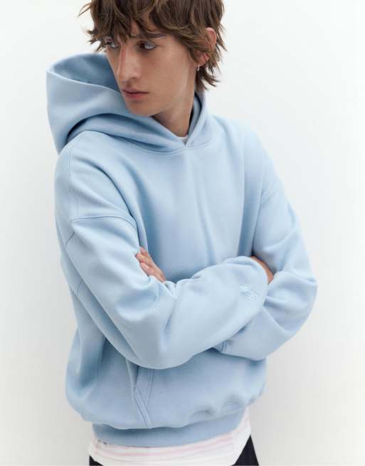 Pull&Bear Boxy fit hoodie in sky blue, 3 of 7