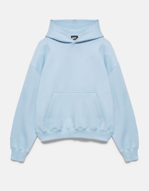 Pull&Bear Boxy fit hoodie in sky blue, 6 of 7