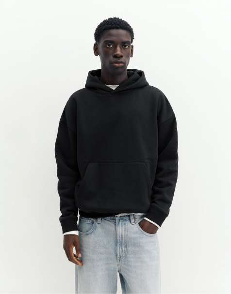 Pull&Bear boxy-fit hoodie in zwart - view 1