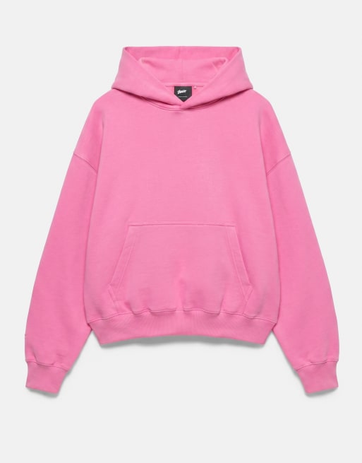 Pull&Bear boxy fit hættetrøje i pink, 5 af 7