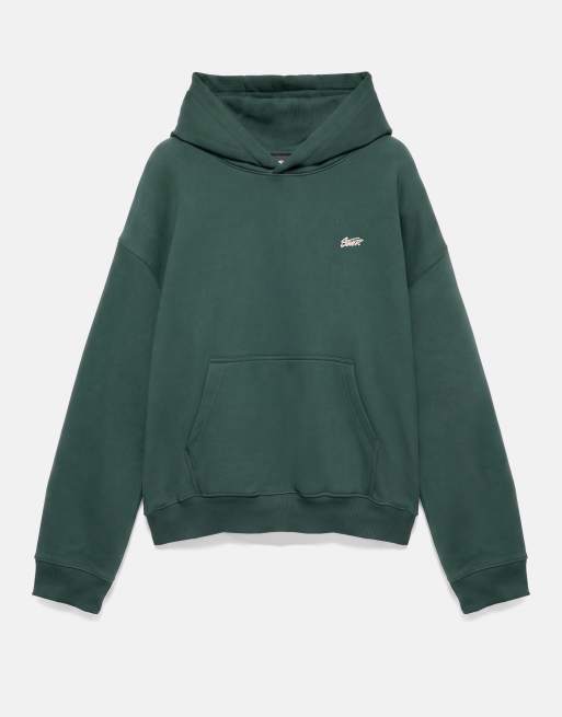 Pull&Bear boxy-fit Kapuzenpullover in Grün, 6 von 7