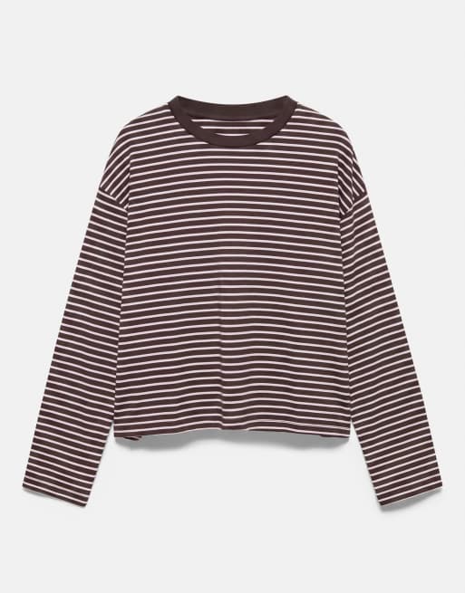 Pull&Bear Boxy-Fit Langarm-T-Shirt in Pink, 5 von 7