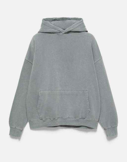 Pull&Bear Boxy Hoodie in Grau, 5 von 7
