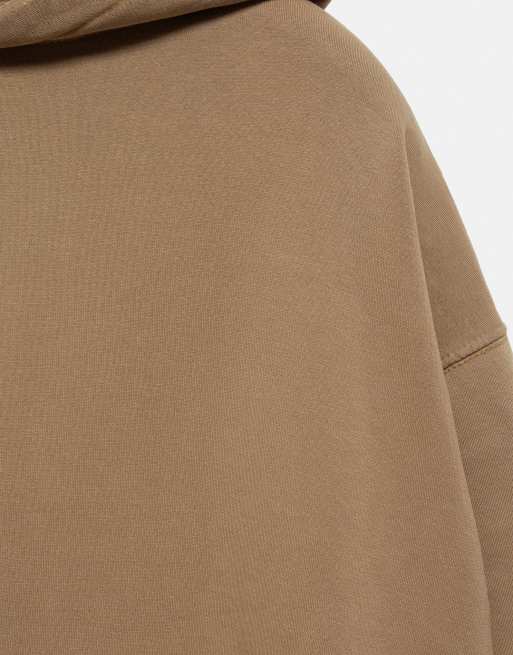 Pull&Bear Boxy Kapuzenpullover in Braun, 7 von 7