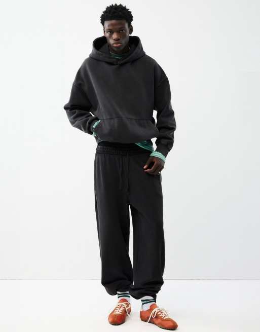 Pull&Bear Boxy-Kapuzenpullover in Schwarz, 4 von 7
