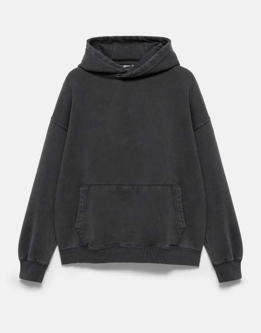 Pull&Bear Boxy-Kapuzenpullover in Schwarz, 5 von 7