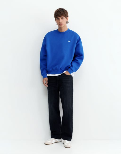 Pull&Bear boxy Sweatshirt in Dunkelblau, 4 von 5