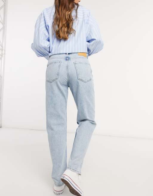 Pull Bear boyfriend fit jeans in light blue