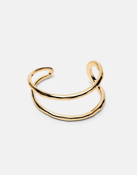 Pull&Bear - Bracciale rigido irregolare tonalità oro - view 1