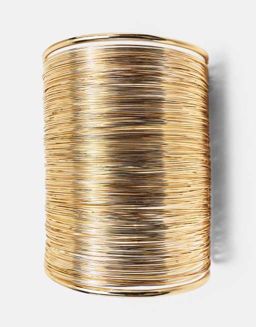 Pull&Bear bracciale rigido multistrand dorato, 3 di 7