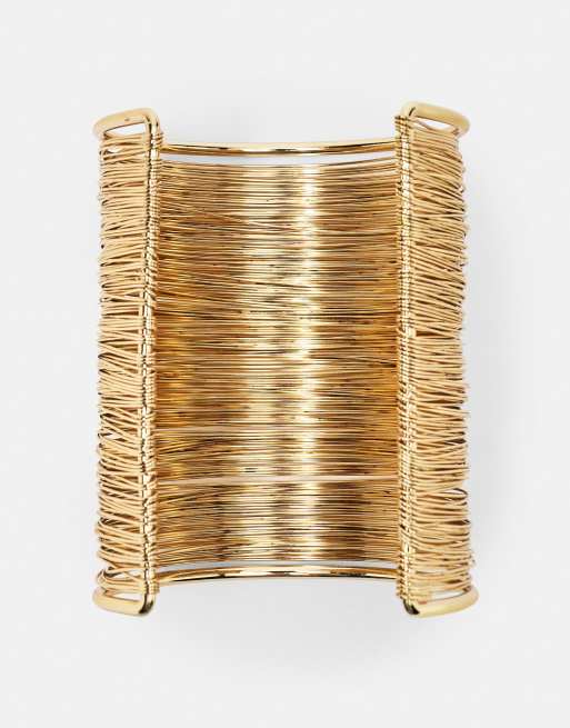Pull&Bear bracciale rigido multistrand dorato, 6 di 7
