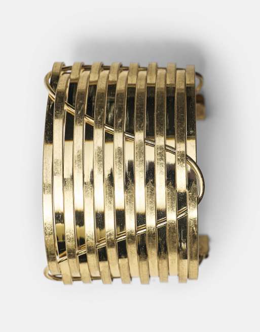Pull&Bear - Bracelet jonc - Doré, 4 de 4