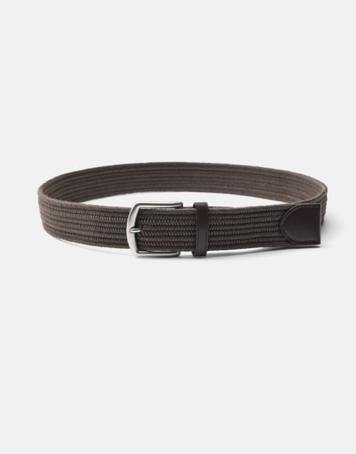Pull&Bear Braided belt in brown, 4 of 4