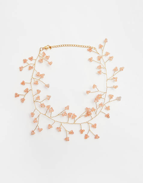 Pull&Bear Branches choker necklace in gold - view 1
