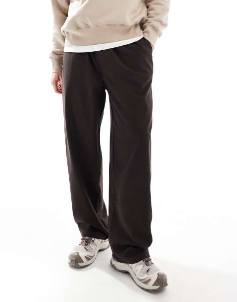 Pull&Bear – Brązowe eleganckie joggersy - view 1