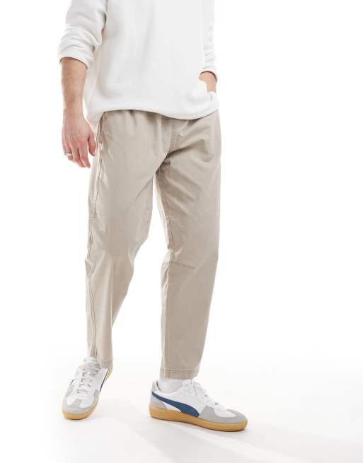 Pull&Bear - Broek met rechte pijpen in beige