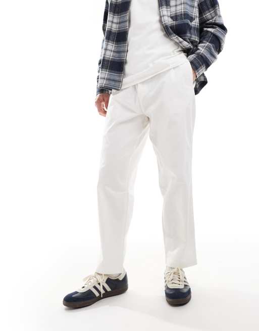 Pull&Bear - Broek met rechte pijpen in wit