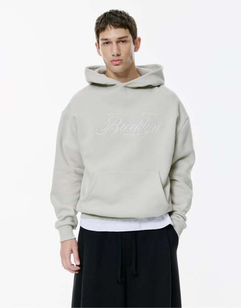 Pull&Bear - Brooklyn - Perlegrå hættetrøje - view 1