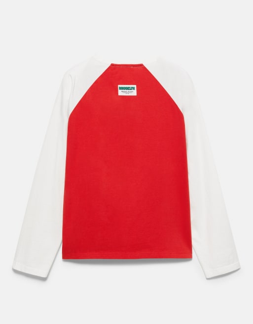 Pull&Bear Brooklyn T-shirt met raglanmouwen in multi, 6 van 6