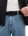 [Pull & Bear] Pull & Bear brown faux leather buckle belt in black 105 cm BLACK