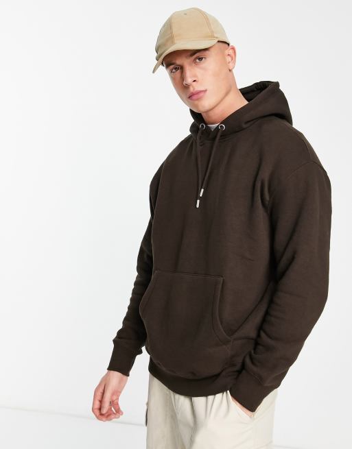 Pull&Bear - Brun hættetrøje - Kun hos ASOS