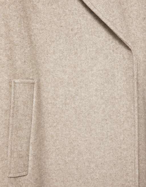 Pull&Bear – Brun, lång kappa med skärp, 6 av 7