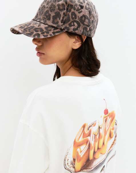 Pull&Bear – Brun, leopardmönstrad keps - view 1