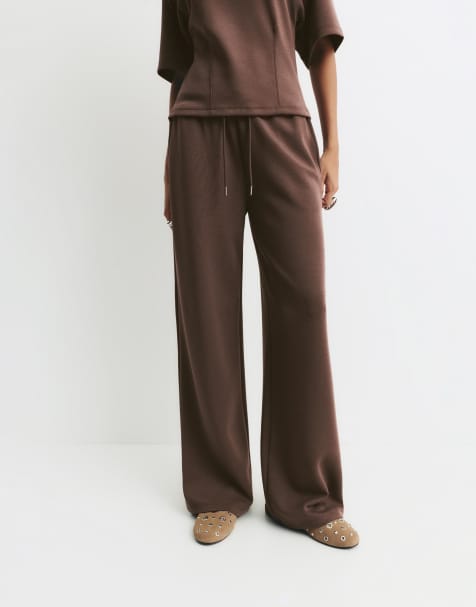 Pull&Bear - Brun sweatshirt med korte ærmer - view 1