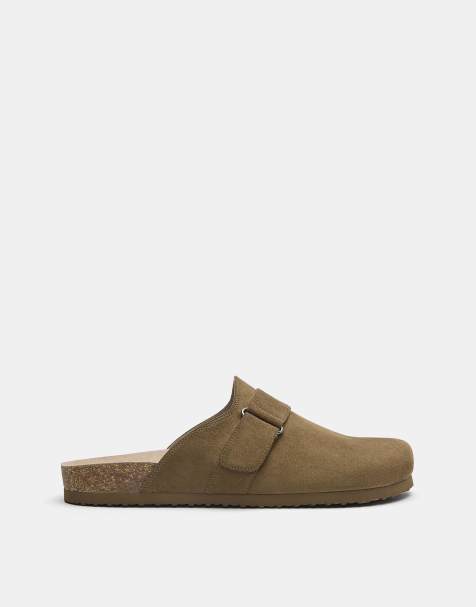 Pull&Bear - Brune clogs med spænde - view 1
