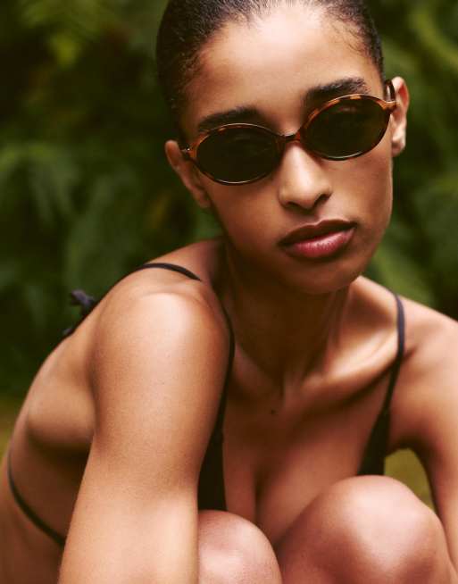 Pull&Bear - Brune ovale solbriller