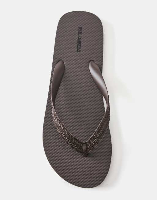 Pull&Bear - Brune sandaler med stropper, 3 af 4