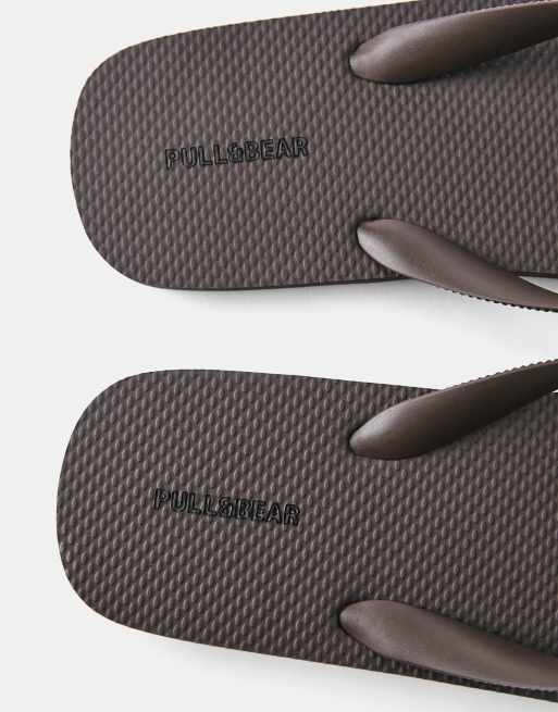 Pull&Bear - Brune sandaler med stropper, 4 af 4