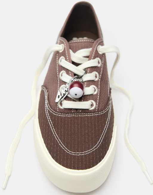 Pull&Bear - Brune sneakers i kanvas, 3 af 4