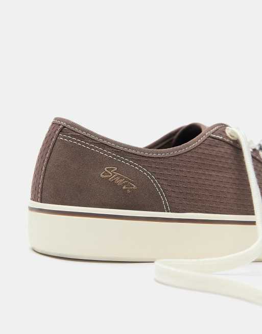 Pull&Bear - Brune sneakers i kanvas, 4 af 4