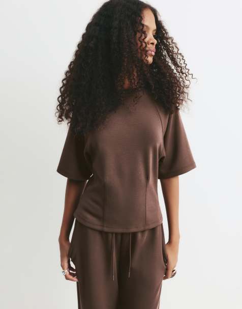 Pull&Bear - Brune sweatpants med brede ben - view 1