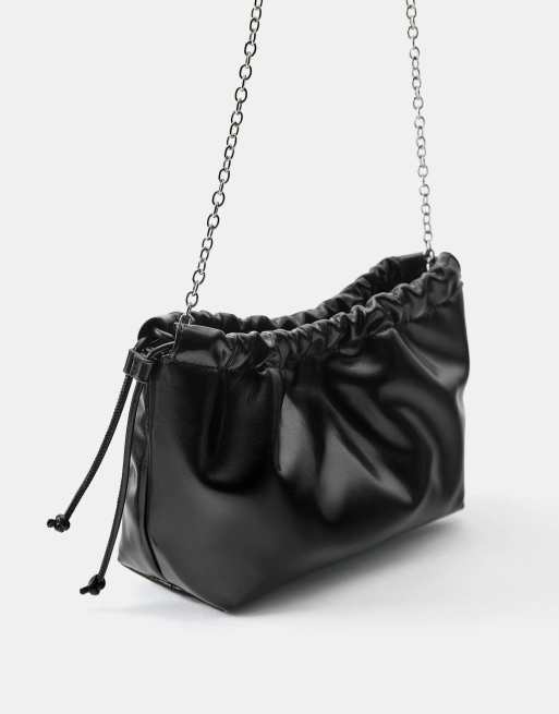 Pull&Bear bucket-väska i svart, 4 av 5