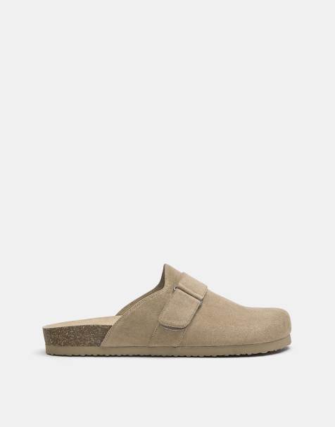 Pull&Bear Buckle clogs in ecru - view 1