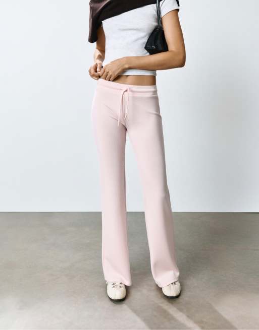 Pull&Bear bukser med svaj i rosapink modal, 3 af 7