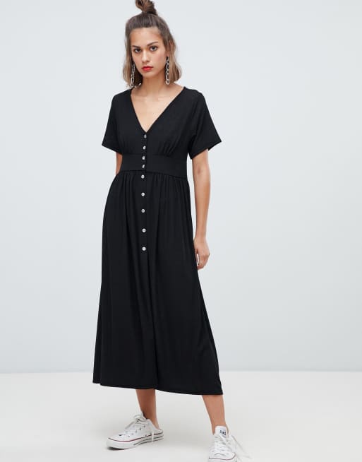 Pull bear button front midi dress ASOS