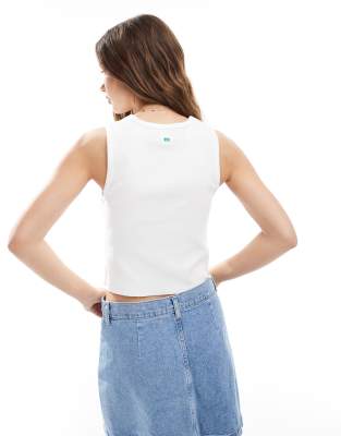 Pull & Bear Button Through Tank Top