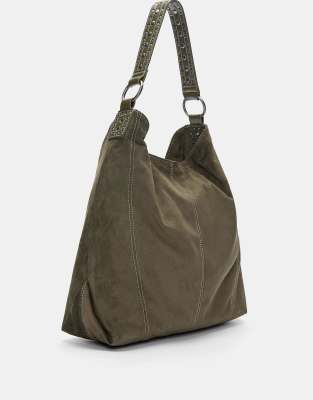 Cabas  clous - Kaki - Pull & bear - Modalova
