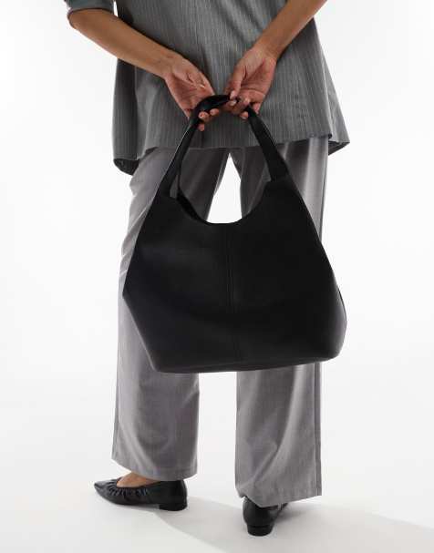 Pull&Bear - Cabas structuré en imitation cuir - Noir - view 1