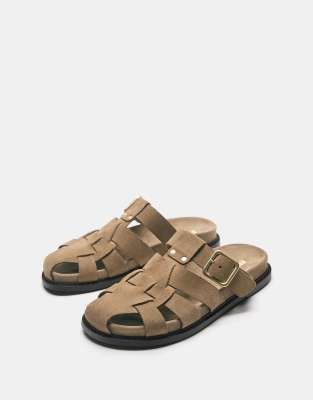 Pull&Bear Cage mule sandals 