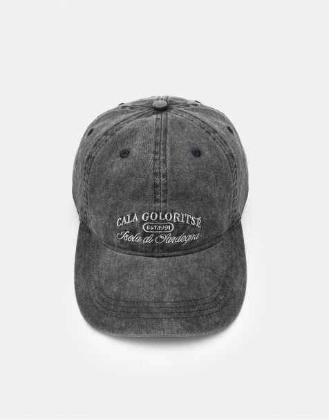 Pull&Bear Cala goloritsé embroidered cap in grey - view 1