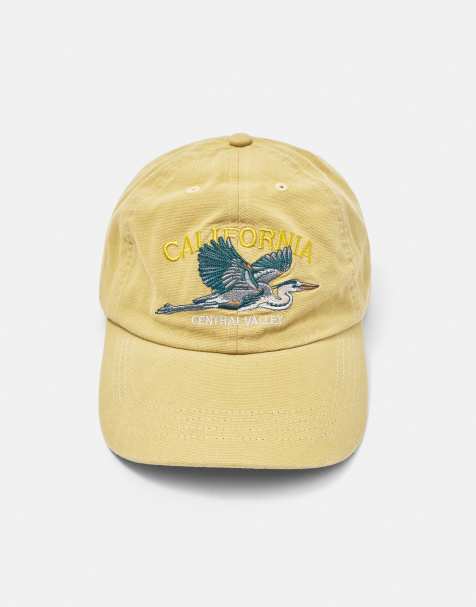 Pull&Bear California broderad keps i senapsgul - view 1