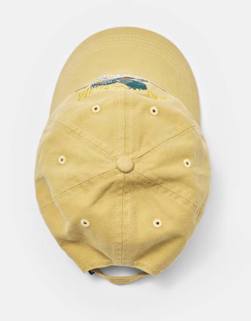 Pull&Bear California geborduurde pet in mosterdgeel, 2 van 4