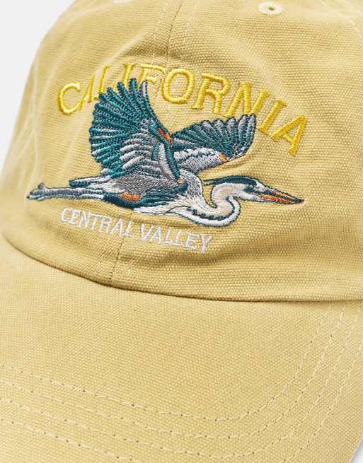 Pull&Bear California geborduurde pet in mosterdgeel, 4 van 4