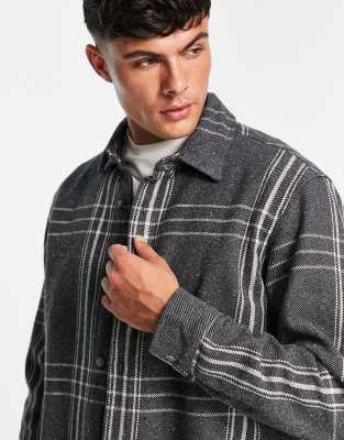 Camicia a quadri nera e bianca-Nero - Pull&Bear Camicia donna  - immagine2