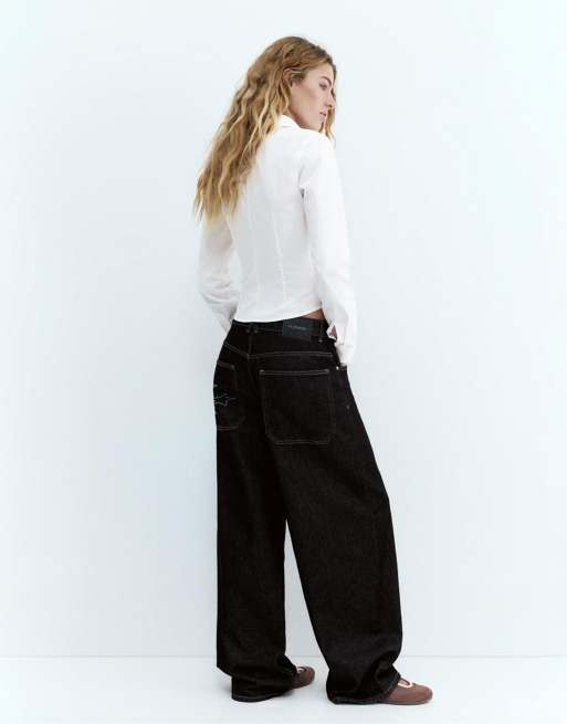 Pull&Bear - Camicia aderente bianca con pieghe, 4 di 4