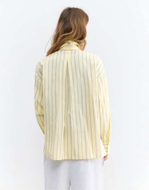 Pull&Bear - Camicia gialla a righe, 3 di 4
